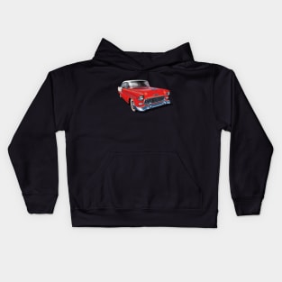 1955 Chevrolet in red Kids Hoodie